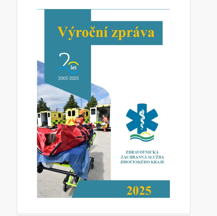 Výroční zpráva o činnosti ZZS JčK v roce 2025